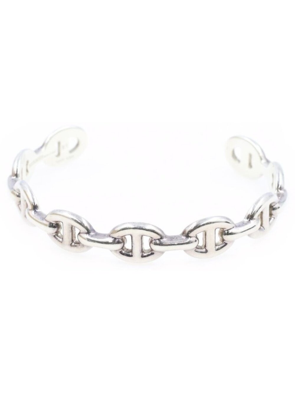 Hermes Chaine D'Ancre Enchainee Anchor Chain Bangle Bracelet Silver